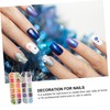 WOONEKY Set of 2 Nail Sequins Glitter Manicure Decorations Raised