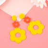 Acrylic Flower Earrings Daisy Flower Drop Dangle Earrings Resin Flowers