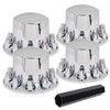 PIT66 Chrome Rear Wheel Axle Hub Cover Kit Semi ABS