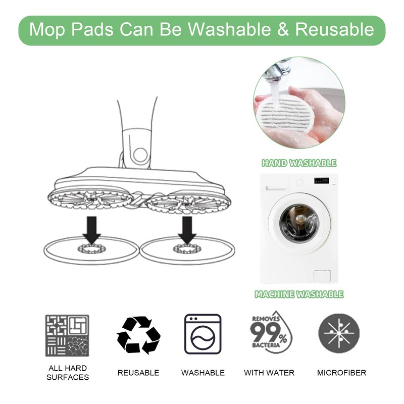 APRIL-FLOWER S8201 Steam Mop Pads Replacement for Shark S8201 S8001