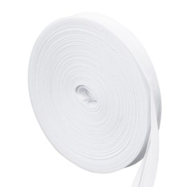 Nogeqi 0.6 Inch White Bias Tape for Sewing, 20 Yards Wide Bias Binding Tape Hemming Tape for DIY Garment Sewing, Seaming, Piping, Quilting