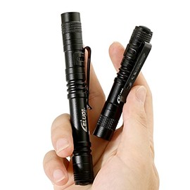LELUO Handheld Pen Flashlight 150 Lumens Lamp Clip Mini Pen Light Small Pocket Penlight(Long+Short)