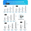 DIVANC 550Pcs 304 Stainless Steel Wood Screws Assortment Kit, Phillips