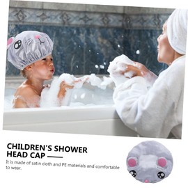 Baluue 3pcs Cartoon Children's Bathing Shower Cap Shower Hat Multi-functional Bath Caps Swim Cap Bathing Hat Bathing Hats Children Bath Caps Showering Hat Peva
