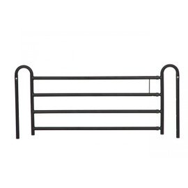 COSTCARE Homecare Bed Full Rails, Cross Bar Side Bed Rails with Black Finish, Half Length - 2 Count (Pack of 1)