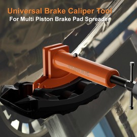 YISINIUTUO Universal Brake Caliper Tool for Multi Piston Brake Pad Spreader, Heavy Duty Brake Caliper Spreader Tool, Caliper Piston Compressor Tool with Magnetic Expansion Plates & 2X Hanger Hooks