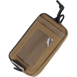OneTigris Cassette Card Case Coin Case Waterproof Zipper Nylon, Braun