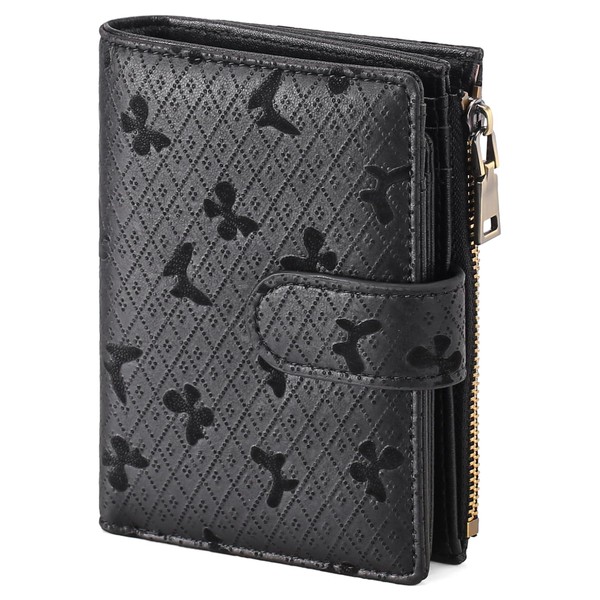 GAEKEAO Small Wallets for Women Leather RFID Blocking Bifold Coin