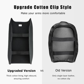 INTGET for 2022-2025 Nissan Pathfinder Center Console Cover with Thin Pad Leather Middle Arm Rest Cover Interior Protector for 2022 2023 2024 2025 Nissan Pathfinder Accessories (White with Thin Pad)