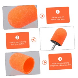 FOMIYES 10pcs Nail Sanding Caps Manicure Grinding Head Polisher for Gel Nails Portable Sanding Tools for Home Salon Use and Easy to Operate