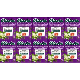 Ricola Elderflower Swiss Herb Drops Sugar Free 45g x 10 Packs
