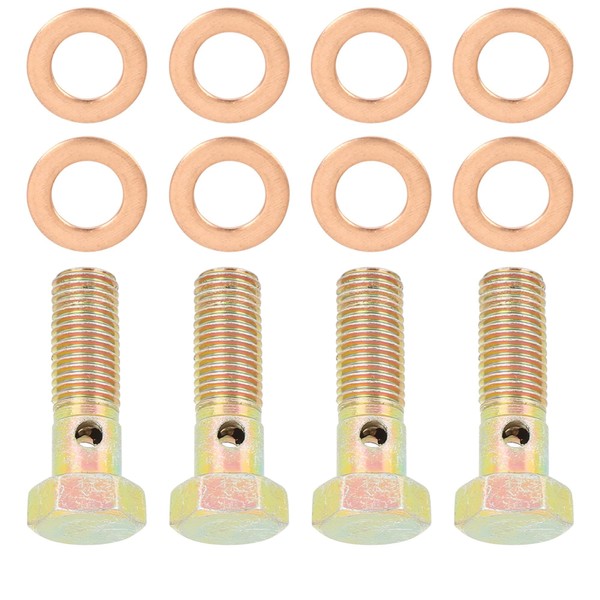 Unifizz Car 4 Sets 24mm M8x1.0mm Metric Thread Banjo Bolts