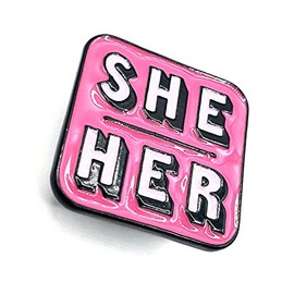 Metal Enamel Pin Badge Pink Metal, Metal