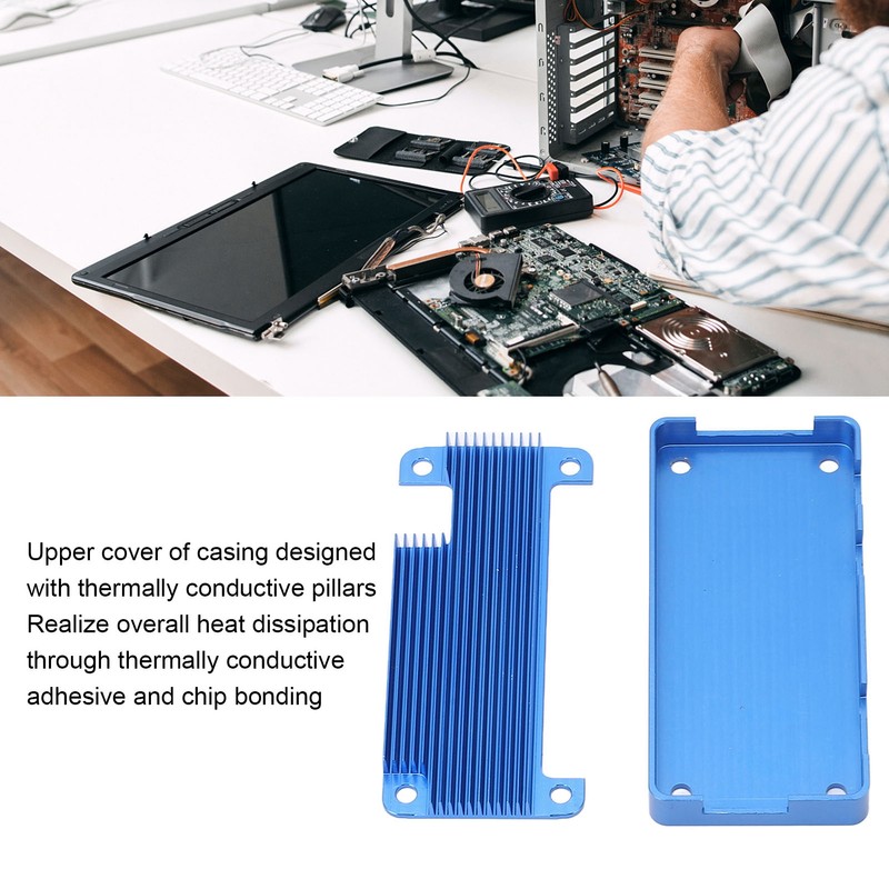 Micro Computer Enclosure CNC Aluminum Shell Passive Cooling Case for