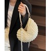 Handmade Crochet Tote Bag Seashell Purse for Women Boho Shell