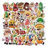 Comida Variada Cool Sabores Diversión Color 50 Calcomanías Stickers PVC