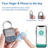Fingerprint Padlock, (Gray) 3.9 55