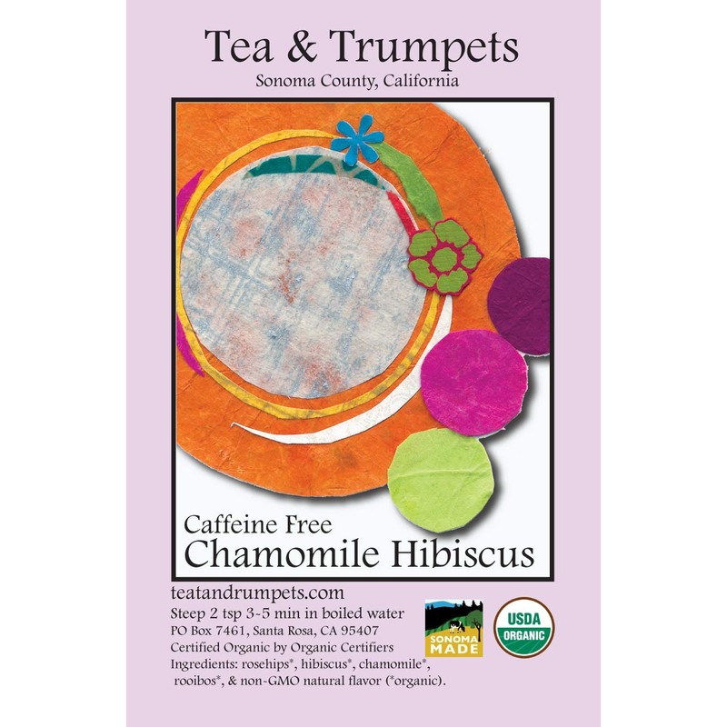 USDA Organic Chamomile Hibiscus Fusion Loose Leaf Herbal Tea 1