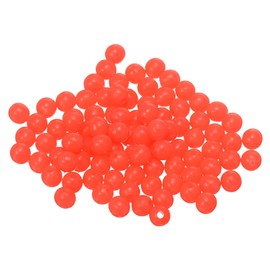 YELARXI Fishing Beads Glow Hard Plastic Fishing Bait Eggs Lure Rigs Accessories, 5 mm Fit for Saltwater Freshwater - Round (500 Pack, Red)
