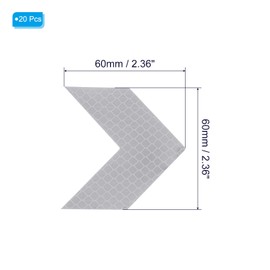 PATIKIL Reflective Stickers, 30 Pcs Safety High Visibility Reflective Sticker Waterproof Driveway Reflectors for Bicycle, Motorcycle, Fluorescent White (Arrow)