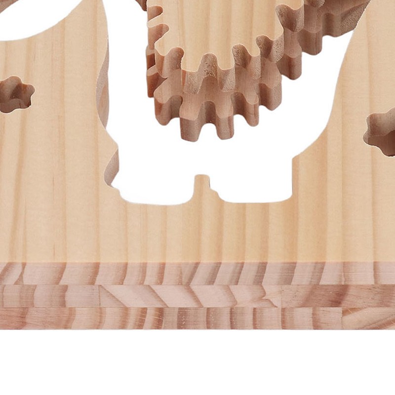 Wood Carving Lamp Dinosaur Hollow Pattern Warm White Light USB