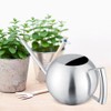 Stainless Steel Watering Can 1000mL Long Mouth Round Sprinkling Pot