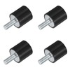 sourcing map M8 Thread Rubber Mounts, Vibration Isolators, Cylindrical Shock