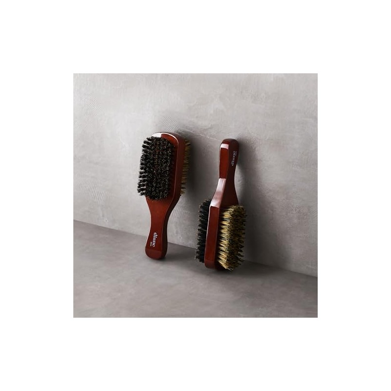 Diane D8114 Cepillo de cerdas de jabalí para hombres, negro,
