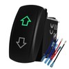 BACAUTOPARTS 12V Green Up Down Momentary Rocker Switch with Wires