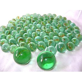 NEW 102 CAT'S EYE GLASS MARBLES IN NET inc 2 DOBBER SHOOTER MARBLE KNIGHT