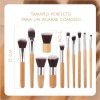 Mist Jewel Brochas De Maquillaje Bambú Ecológicas 11 Pcs