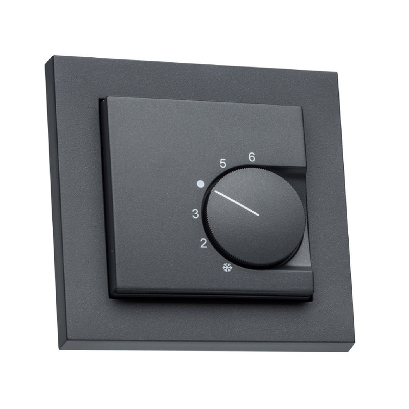Halmburger Room Thermostat RTR-5510 Anthracite + GIRA E2 1-Way Frame