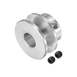 Kozelo V-belt pulley - [8 mm bore x 22 mm outer diameter] aluminium alloy V-groove drive pulley for 3-5 mm PU round belt for many existing drive constructions