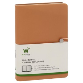 Winnable Eco Journal Notebook, 5-1/2 x 8-1/2 Inches, 192 Pages, Tan