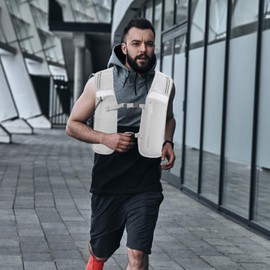 Running Water Vest | 4L Hydration Backpack | Adjustable Chest Straps Reflective Water Bladder Bag for Men Outdoor Activities Cycling Trail Race Camping Jogging Hiking