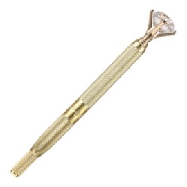 Inductor Diamante Agujas Microblading Shading Tatuajes Cejas Dorado