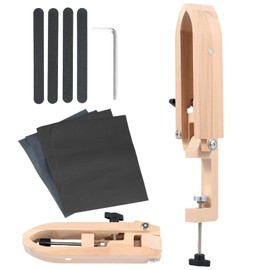 Leather Stitch Pony Beech Wood Leather Craft Hand Stitching Pony Horse Foldable Table Desktop Stitching Pony Horse Leather Clamp Adjustable Leather Sewing Pony for DIY Leather Craft Sewing Stitching