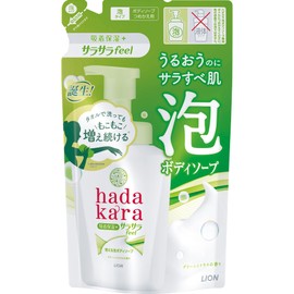 Hadakara Body Soap, Foam, Green Citrus Scent, Refill, 14.2 fl oz (420 ml), Smooth Feel Type, Increasing Foam Body Soap