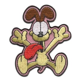 Comercial Mercera Garfield© Odie Comic Cat Embroidered Patch Iron on Patch Applique Patch Iron on Patch Size 6 x 6.4 cm