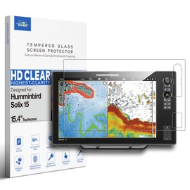 INNOSURE Premium Tempered Glass Screen Protector designed for Humminbird Solix 15 Finshfinder G1/G2/G3/G4 15.4 Inch Touchscreen Accessories 15" 9H Anti Scratch (HD Clear)