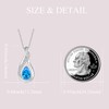 YIFSIY Infinity Necklace 925 Sterling Silver Teardrop Pendant Necklace for