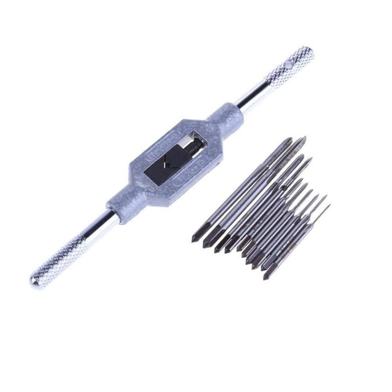 11PCS Thread Tap Set, Screw Thread Taps Die Set Mini