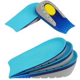 Aomig Height Increase Shoe Insoles, Invisible Heel Cushion Pads Heel Insole, Unisex Elastic Shock Absorption Heel Cushion Pads Half Increased Heel Shoe Lifts, Elevator Shoe Lift Inserts 1.5cm