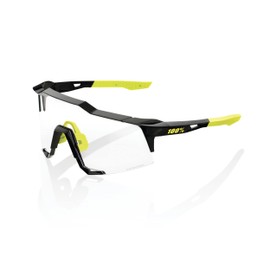 100% SPEEDCRAFT Sport Performance Cycling Sunglasses (Gloss Black - Photochromic Lens)