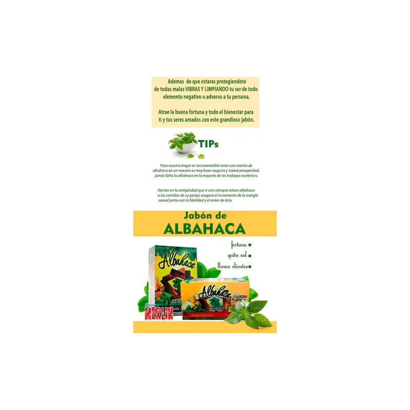 Jabón De Albahaca - Quita Trabas Llama Clientes, Fortuna