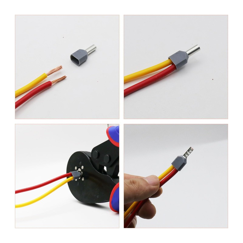 Fidioto Double Wire Ferrule Kit,1200pcs Dual Barrel Ferrules Terminal Set,