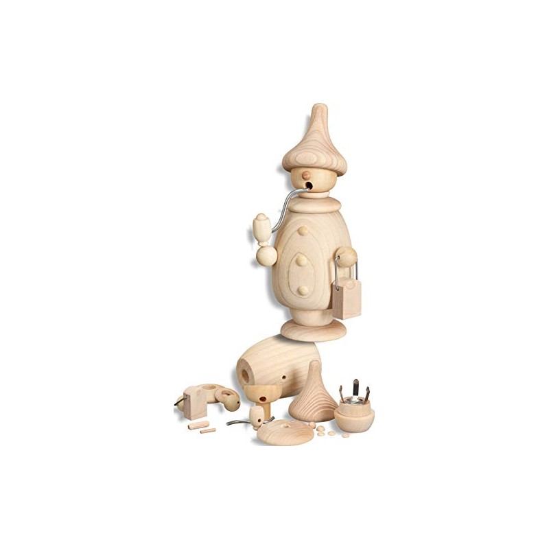 Seiffener Volkskunst Incense Smoker Figure 18 Piece Wooden Craft Set