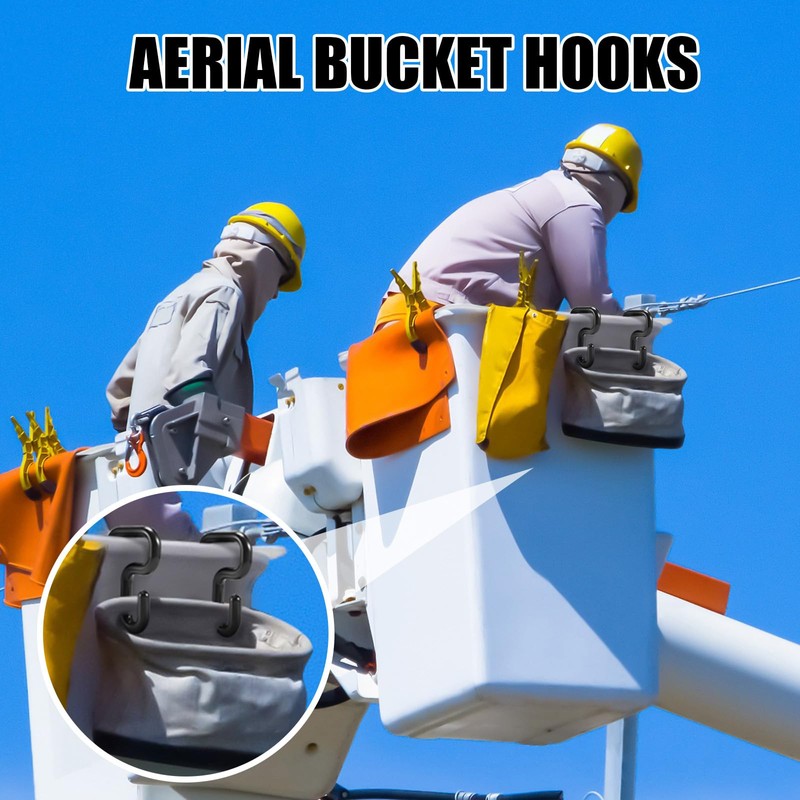 CroBlissful Lineman Bucket Hooks Truck Blanket Hooks for Aerial Bucket