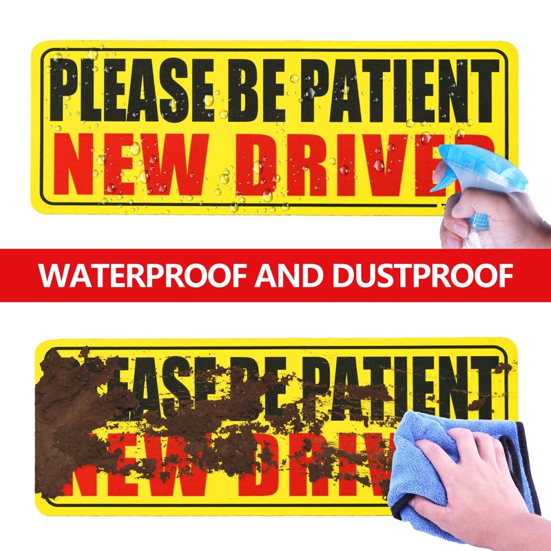 JUSTTOP New Driver Magnet for Car, Please Be Patient Student