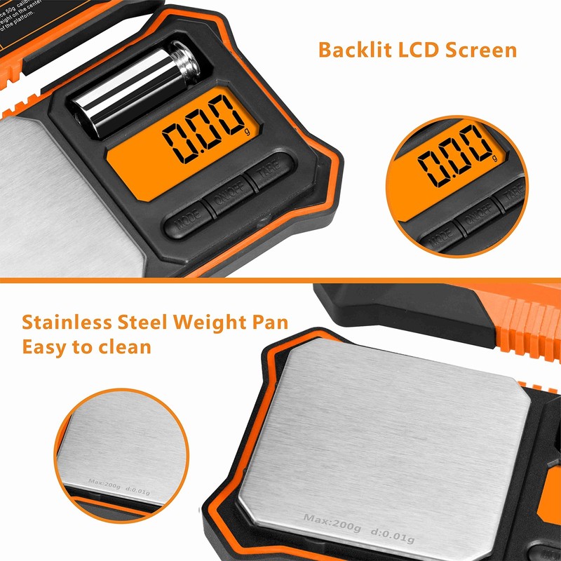 Fuzion Digital Pocket Scale, 200G X 0.01G Jewelry Gram Scale,